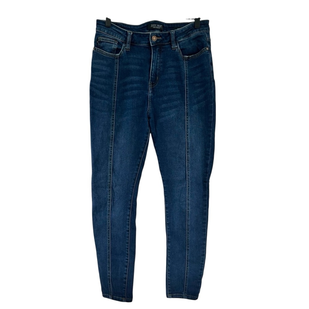 JUDY BLUE Skinny Fit High Rise Mid Seam Stitch Blue Jeans 11/30